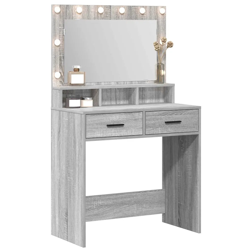 Tavolo da Trucco con cassetto Grigio Sonoma 79 x 41 x 135 cm 865087