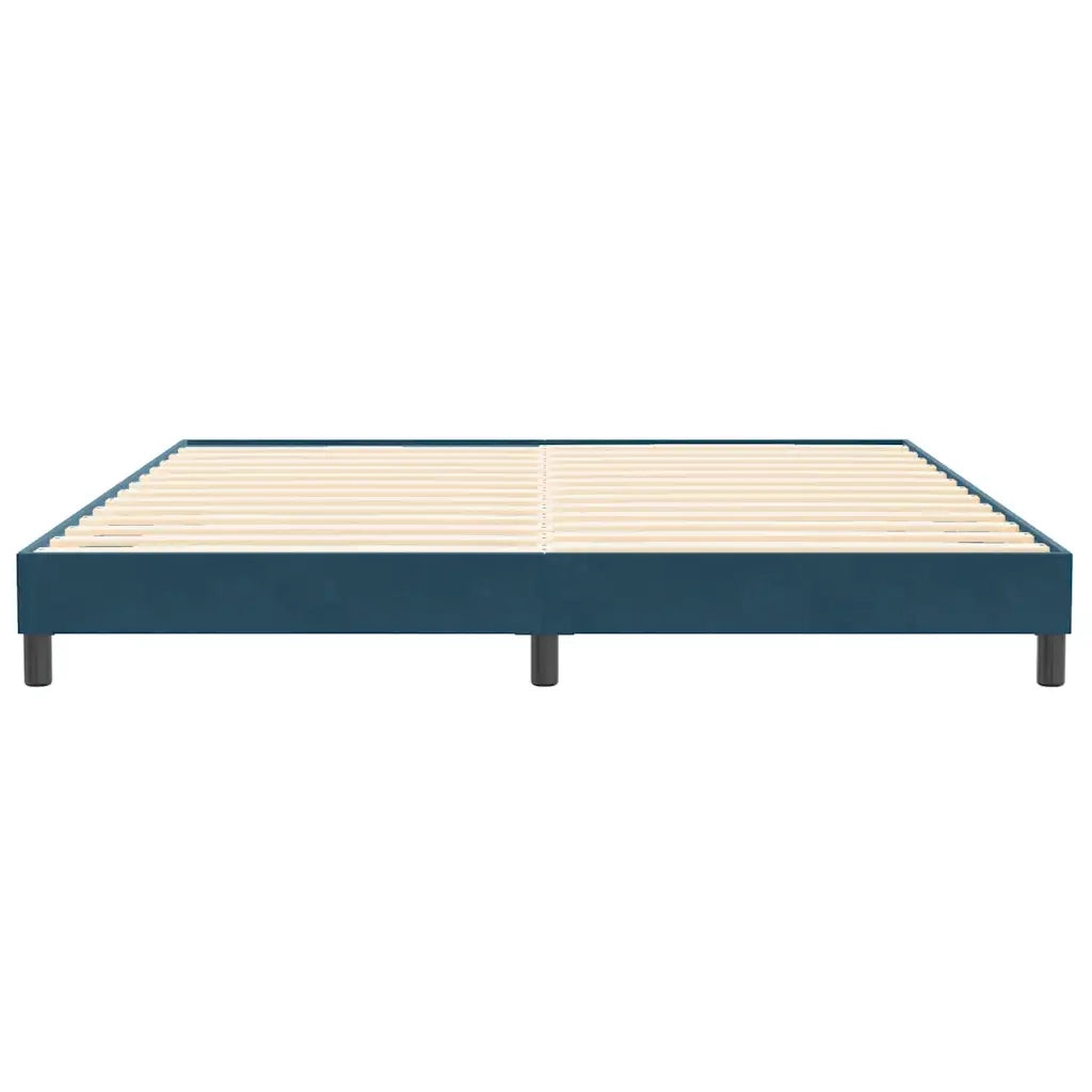 Letto a Molle senza Materasso Blu Scuro 200x220 cm in Velluto 3315895