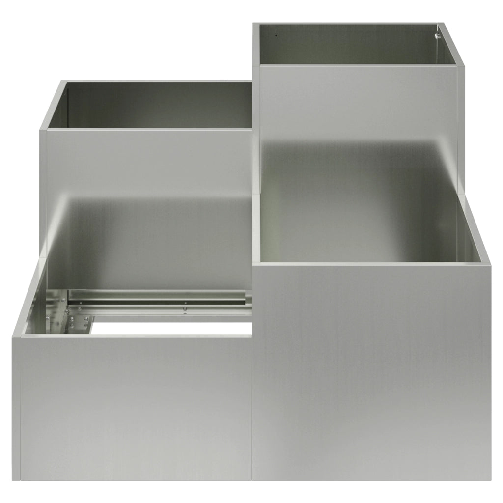 Fioriera da Giardino 80x80x60 cm Acciaio Zincato