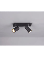 Plafoniera 2 Faretti Spot Orientabili Marley Nero Trio Lighting