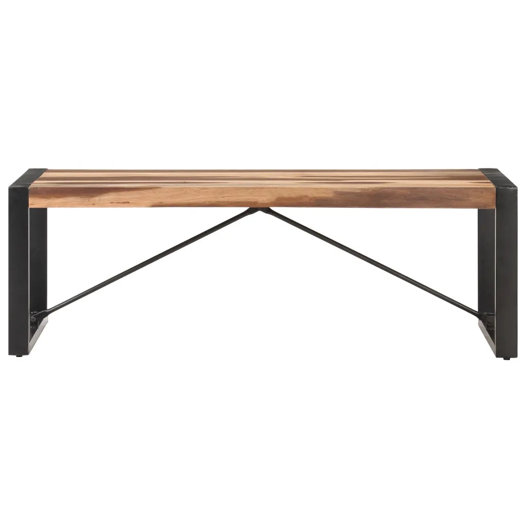Tavolino 120x60x40 cm in Legno Massello e Finitura Sheesham cod mxl 17300