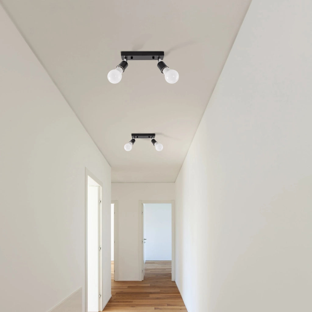 Lampada Da Soffitto Riflettore Plafoniere Black APP696-2C