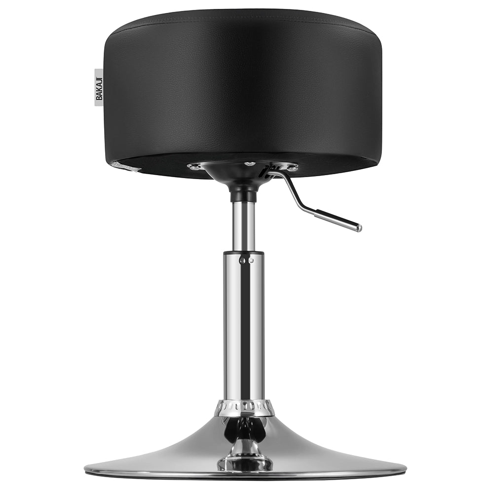 Sgabello Make Up Toeletta Seduta Comoda Sgabellino Rotante Nero Portata 130kg