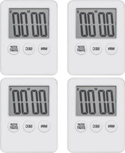 Cronometro Digitale da Cucina 4 pezzi orologio da tempo breve bianco