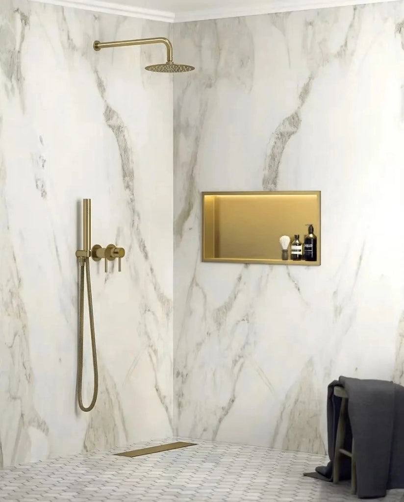 Mensola Bagno Led 30x60 Brush Gold