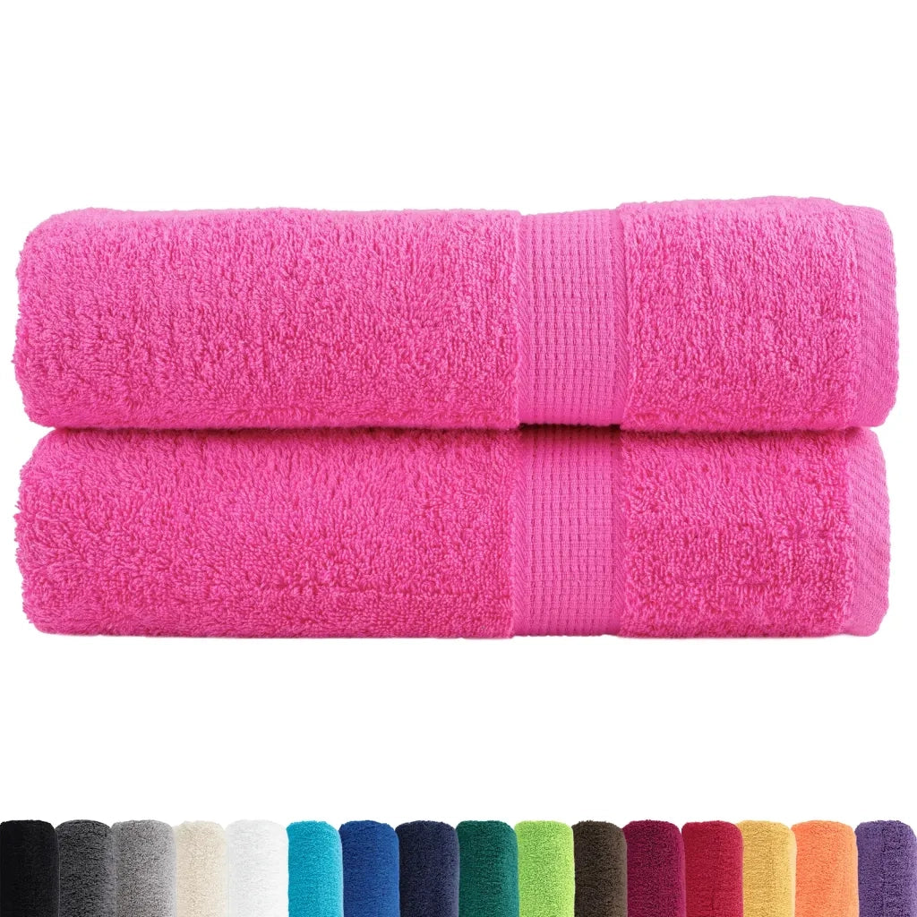 Asciugamani Premium SOLUND 2 pz | Teli per bagno Rosa 50x100 cm 600 g/m2