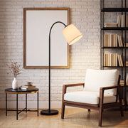 ZMH Lampada da Terra 160cm Paralume Beige Orientabile 360¡ã Interruttore a Pedale E27 Moderna per Guardaroba