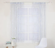 Cordone decorativo per tende, tende, cucina, soggiorno, camera da letto, casa, pennelli per tende di separazione, 2m*1m, tenda singola (senza accessori), argento grigio.