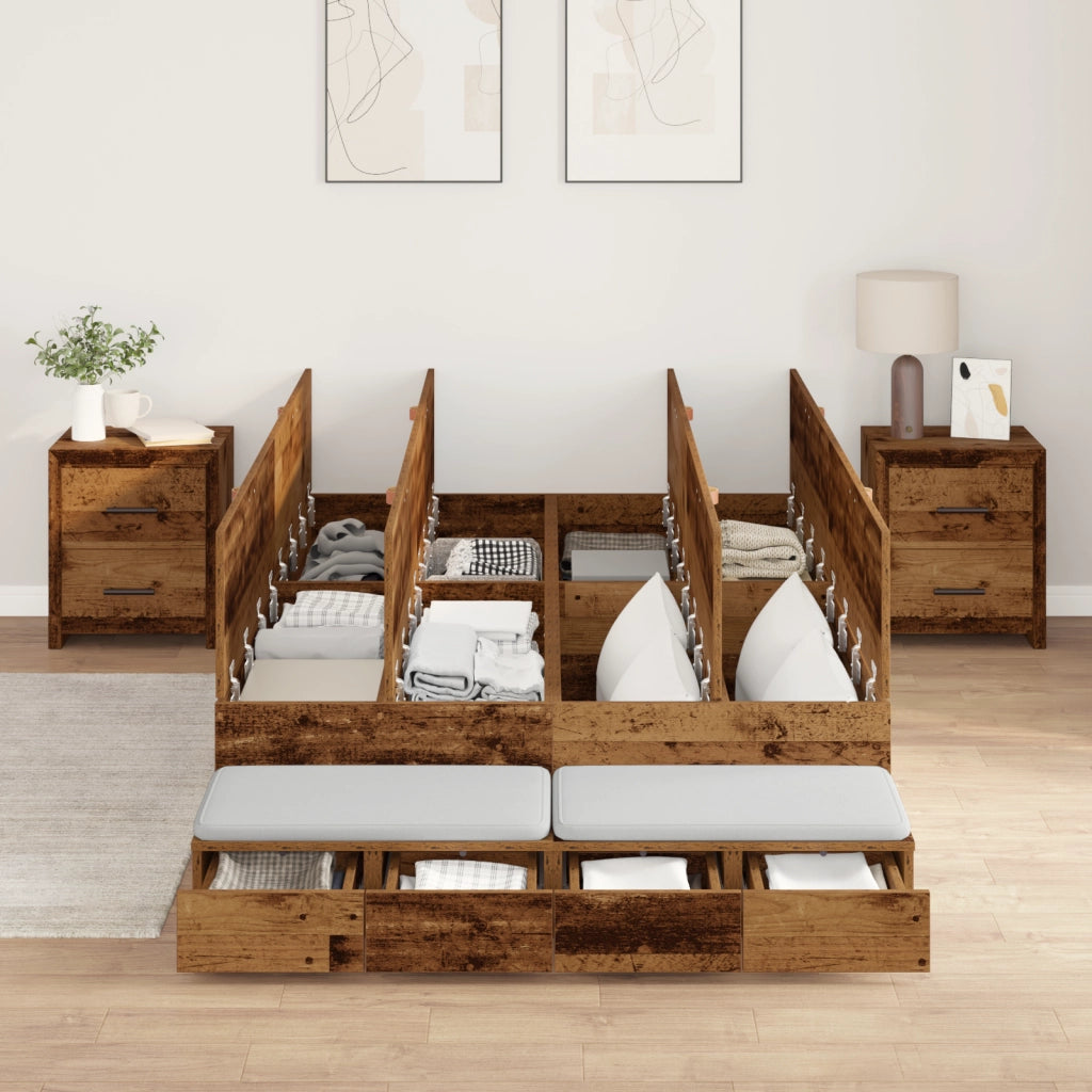 Struttura letto legno antico 120x200 cm