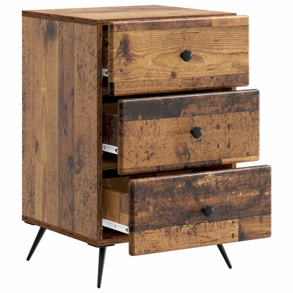 Armadio da Notte con cassetto Legno antico 43 x 41 x 66,5 cm 895483