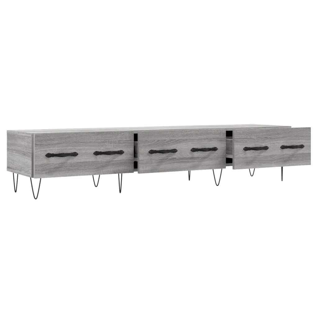 Mobile TV multimediale mensola TV credenza TV sala da pranzo soggiorno camera da letto Sonoma 150 x 36 x 30 cm legno ingegnerizzato grigio 02_0028414