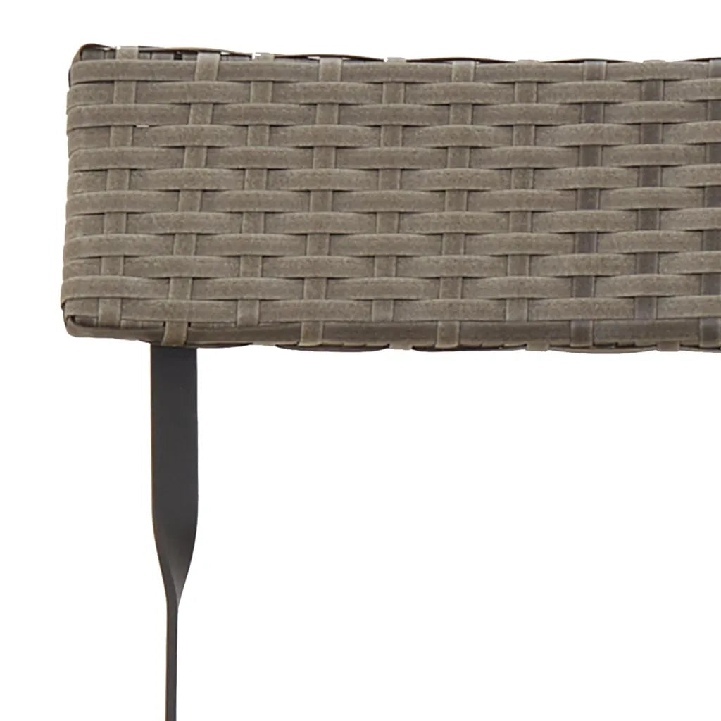Sedie Pieghevoli da BistrÃ² 2 pz Grigie Polyrattan e Acciaio