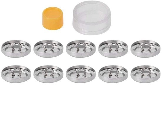 Set di chiodi in gomma e metallo 20mm - 10 pezzi - Autoadesivi - Premium gomma/metallo - Installazione facile - Duraturo e longevo - Incluso set di strumenti - Chiodi per cucito