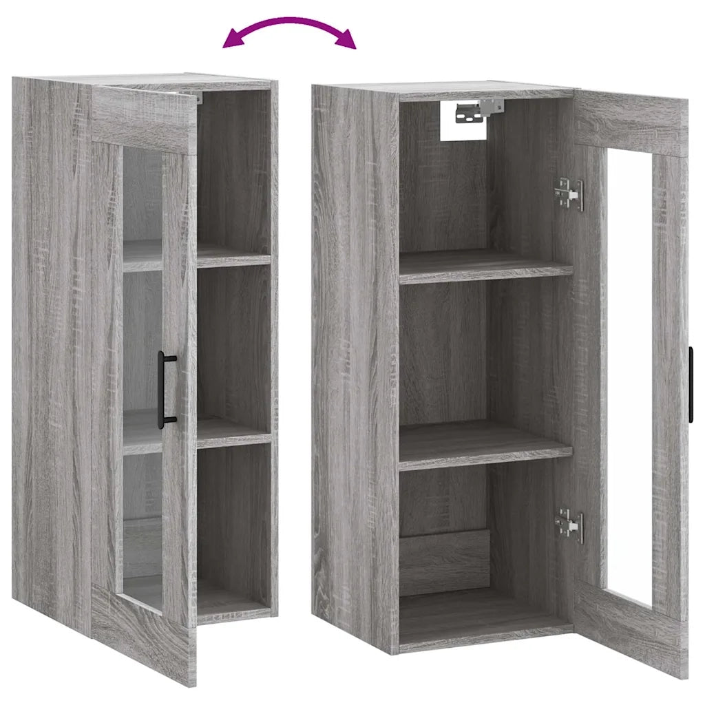 Armadietto a Muro | Mobile a Parete Grigio Sonoma 34,5x34x90 cm