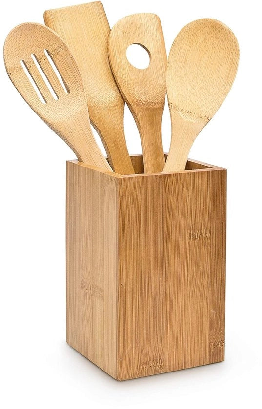Set di aiuto in cucina elegante - design naturale - set da 5 - bambù