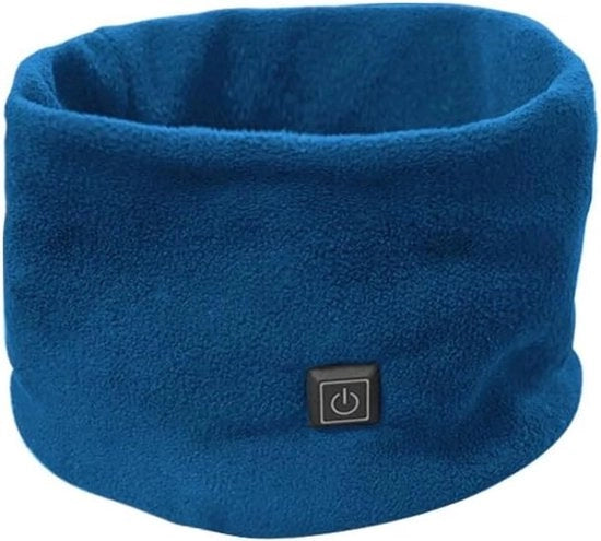 Schiaccola termica universale per donne, alimentazione USB, 3 impostazioni di temperatura regolabili, sciarpa di calore per il collo per l'inverno (powerbank non inclusa), sportiva, regalo (blu).