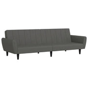 Divano letto | Sof¨¤ letto | Letto singolo a 2 Posti Grigio Scuro in Velluto