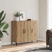 Credenza Rovere Artigianale 90x34x80 cm in Legno Multistrato 856893