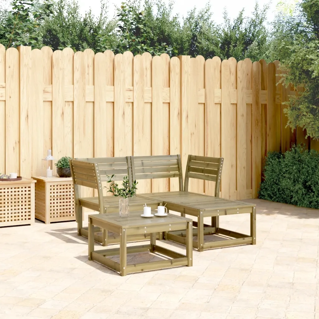 Set Divani da Giardino 3 pz in Legno Impregnato di Pinocod mxl 88355