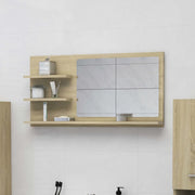 Specchio da Bagno Rovere Sonoma 90x10,5x45 cm Legno Multistrato 805018