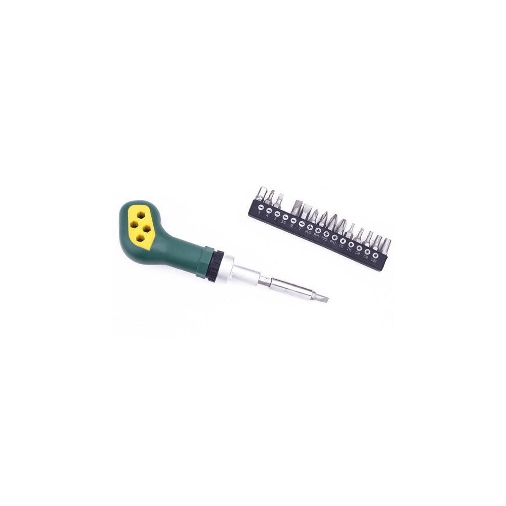 Trade Shop - Kit Set Cacciaviti Multifunzione 23 Pezzi Assortiti Cacciavite + Bussole -