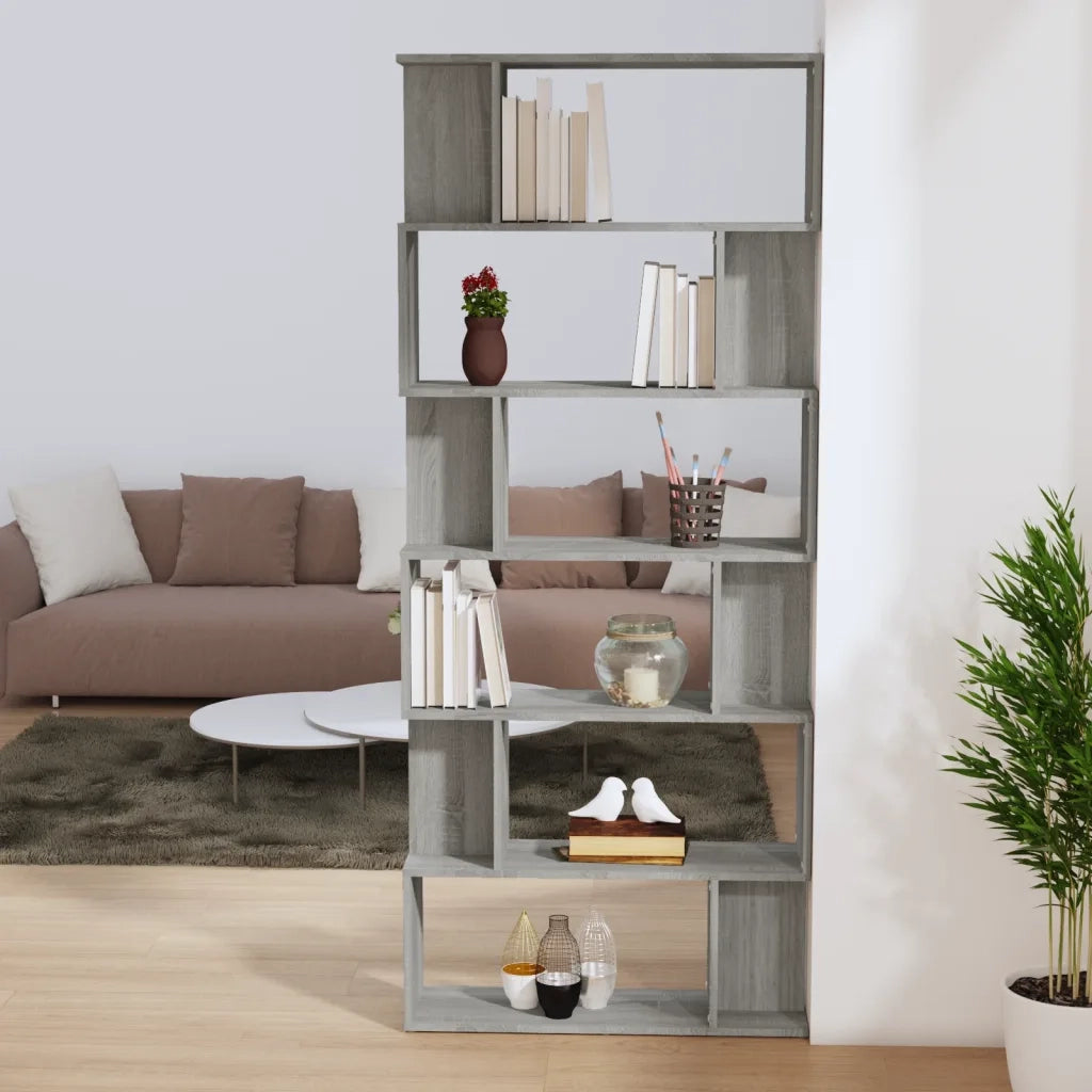 Libreria/Divisorio Grigio Sonoma 80x24x192 cm Legno Ingegnerizzato 816060