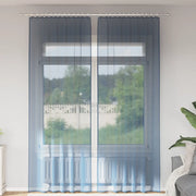 Tende in Voile con Tasche per Aste 2 pz Blu Reale 4102215