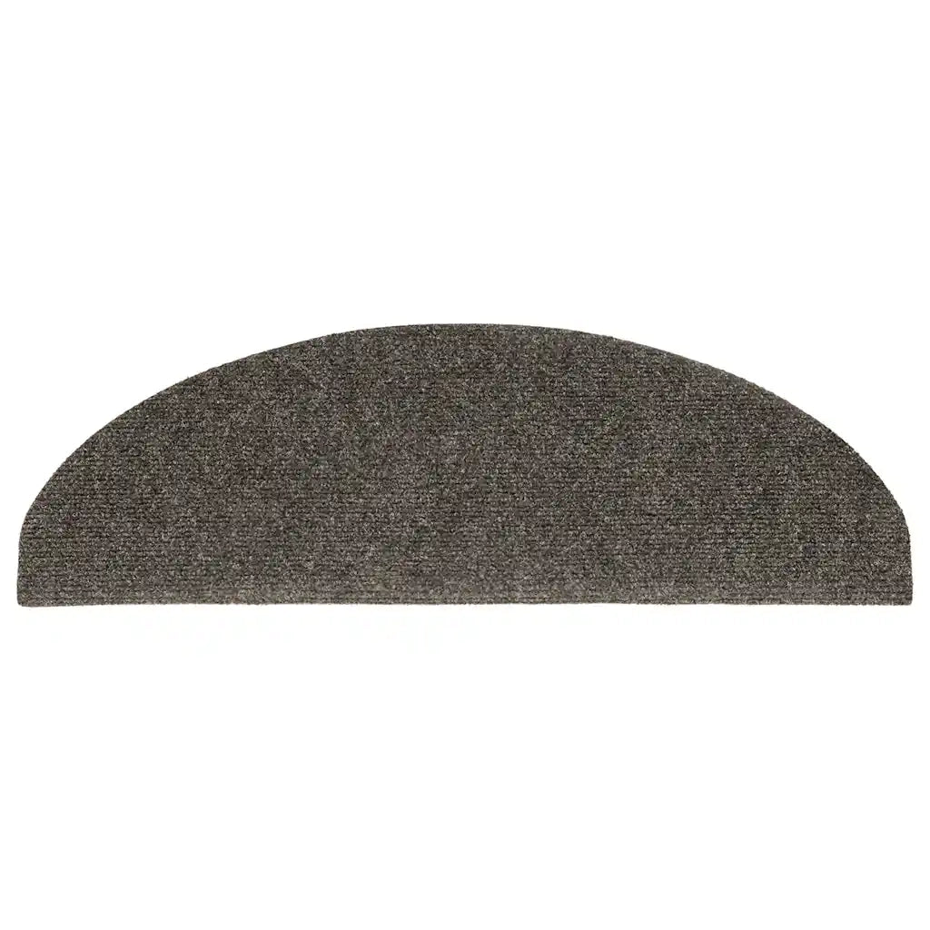 Tappetini per scale autoadesivi 10 pz 65x21x4 cm Antracite Semicircolari Grandi 149715