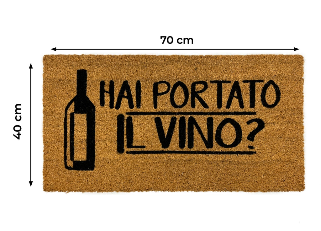 Zerbini Entrata Ingresso Casa Da Esterno Antiscivolo In Cocco Varie Fantasie - 70x40 - Vino