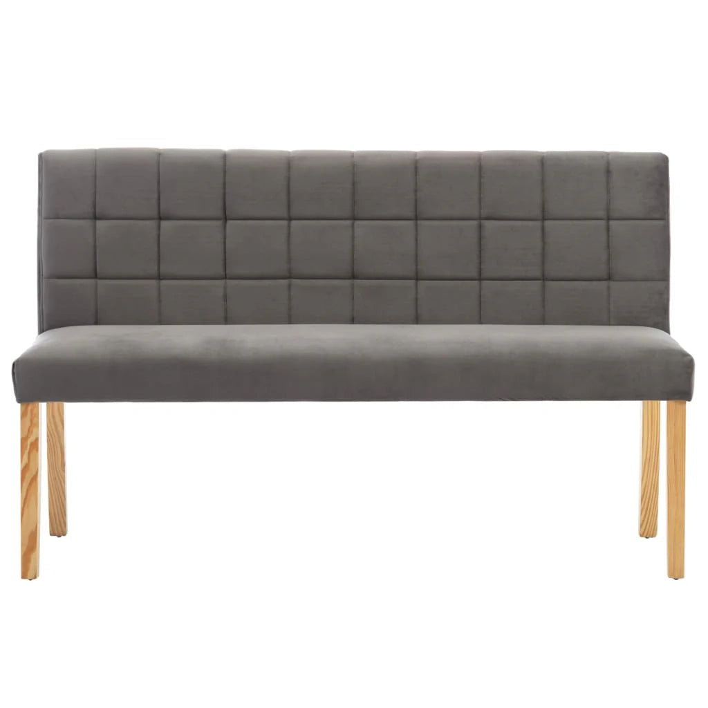 Panca 140 x 56 x 86 cm velluto grigio 02_0010902