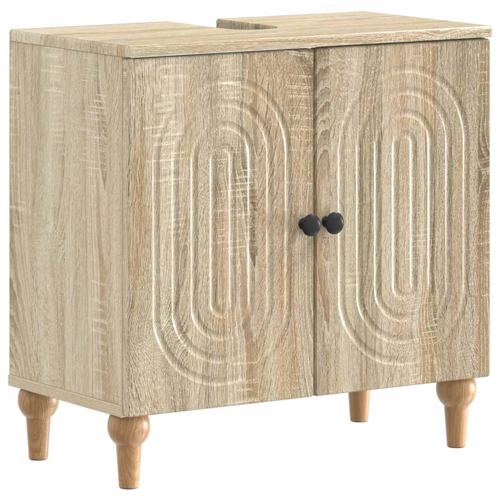 Armadio per Lavabo da Bagno ALKMAAR Rovere Sonoma 896127