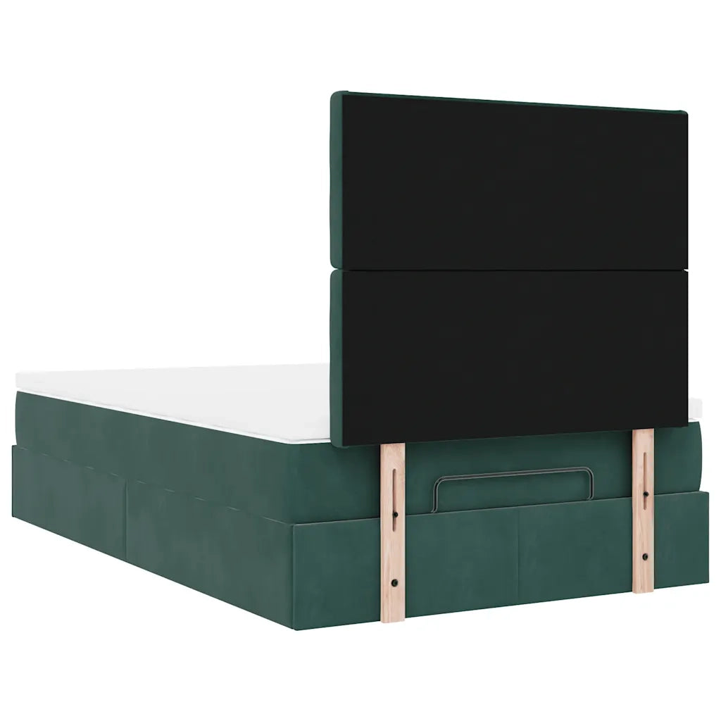 Struttura Letto Pouf con Materassi 120x200 cm Velluto 3314459