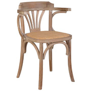 Sedia in legno e seduta in rattan 40x40x80h cm