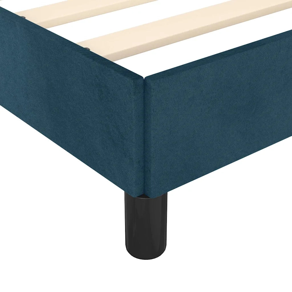 Giroletto senza Materasso-Struttura Letto Blu Scuro 120x190 cm Velluto 603258