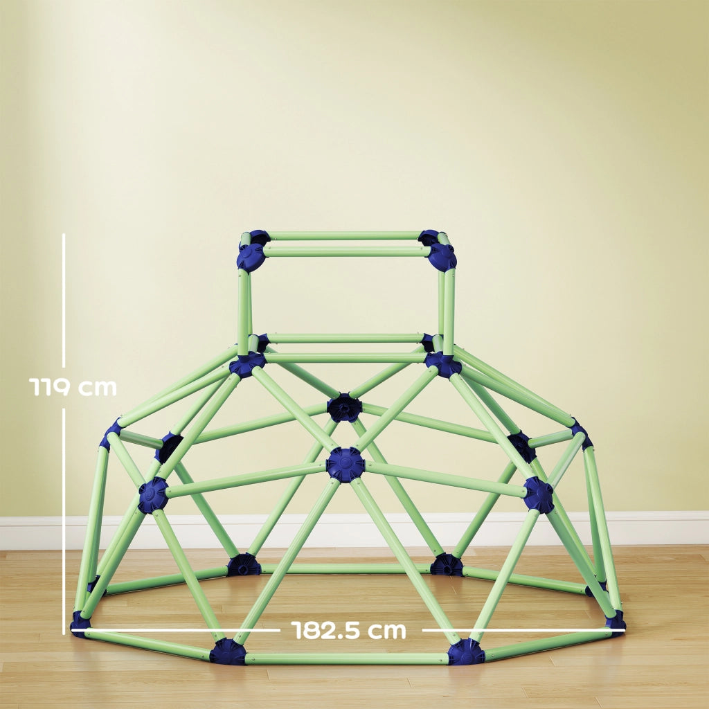 Gioco Arrampicata per Bambini Ø182,5x119 cm a Cupola con Bordi Smussati in PP Verde e Viola