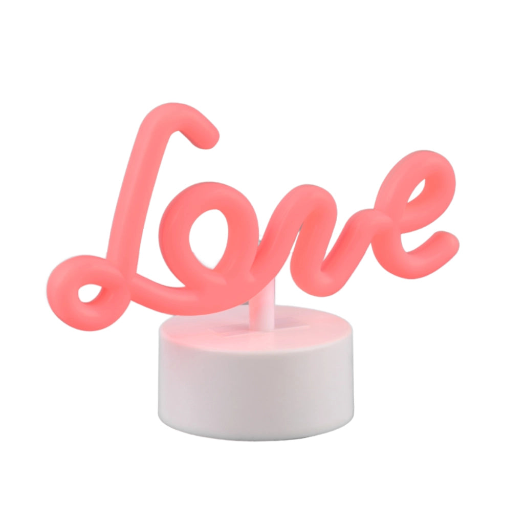 Lampada da tavolo scritta LOVE bianca LED integrato RL