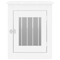 Gabbia Cani da Arredamento Bianca 55x75x65cm Legno Multistrato 838316