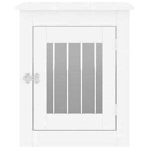 Gabbia Cani da Arredamento Bianca 55x75x65cm Legno Multistrato 838316