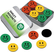 Set di Magnet 90 pezzi - Magnet Ø30mm per frigorifero - Magnet per lavagna - Adesivo forte - Scatola metallica robusta