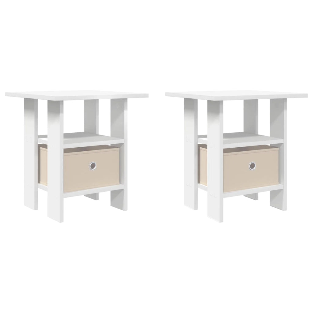 Comodino 2 pcs Bianco 41 x 40 x 45 cm Legno multistrato 8000421