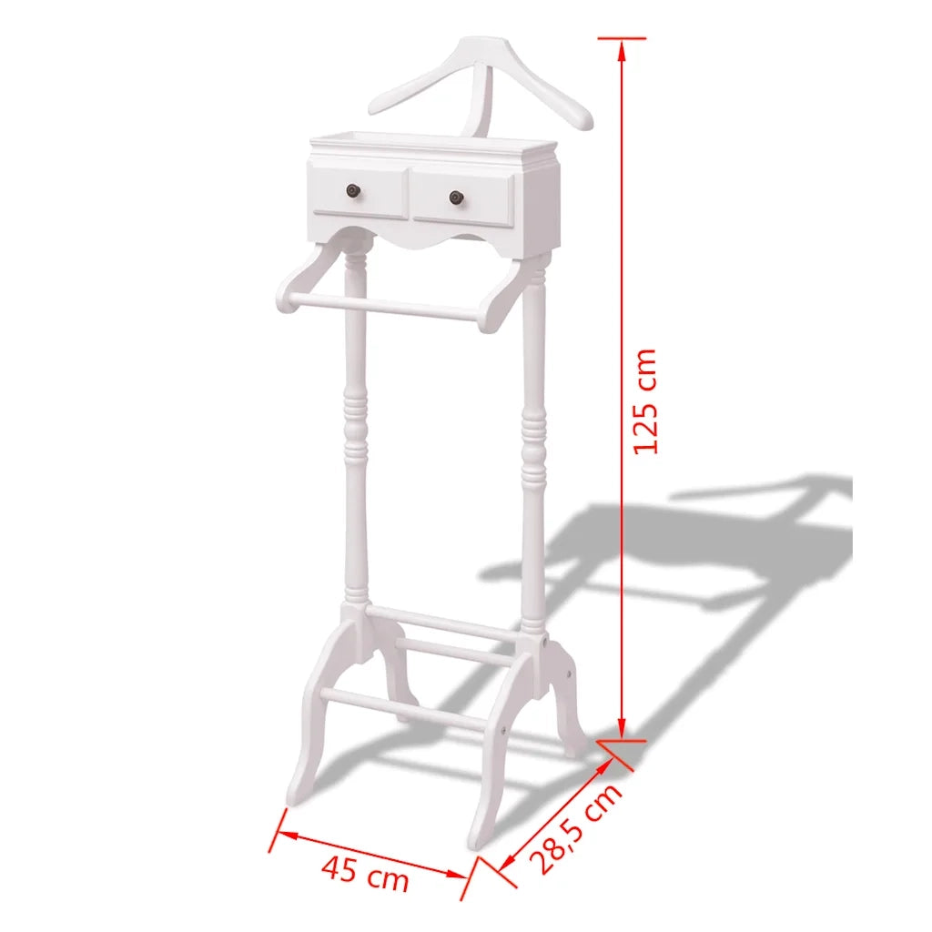 Appendiabiti con Armadietto in Legno Bianco CFW8692695