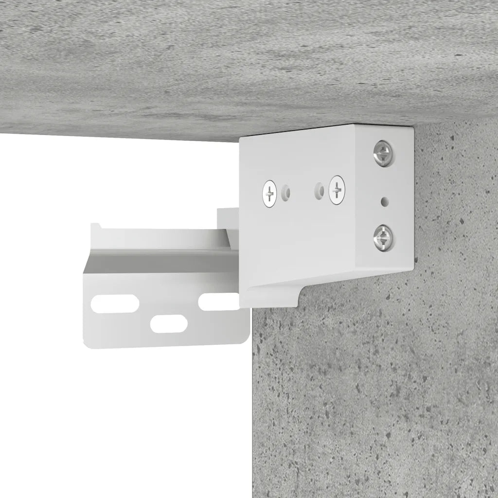 Scarpiera a Muro Grigio Cemento100x35x38cm in Legno Multistrato 821024