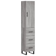 Credenza | Madia | Buffet da pranzo | Armadio da pranzo Grigio Sonoma 34,5x34x180 cm in Legno Multistrato