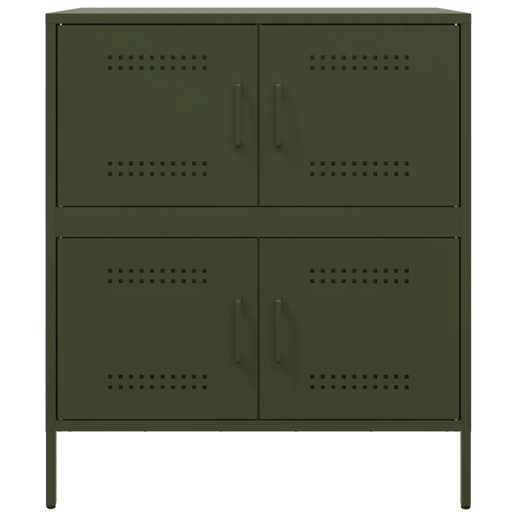 Credenza Verde Oliva 68x39x79 cm in Acciaio 842956