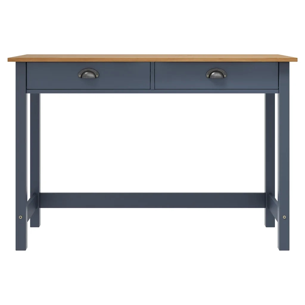 Consolle Hill con 2 Cassetti Grigia 110x45x74 cm Legno Pino cod mxl 29816