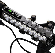 Illuminazione per Bicicletta a 17 LED - 3400 Lumen - Ricarica USB - Display Digitale Accu