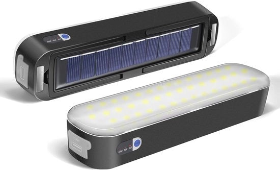 Lanterna Solare per Campeggio - 6000mAh Illuminazione di Emergenza Ricaricabile con Attracco Magnetico