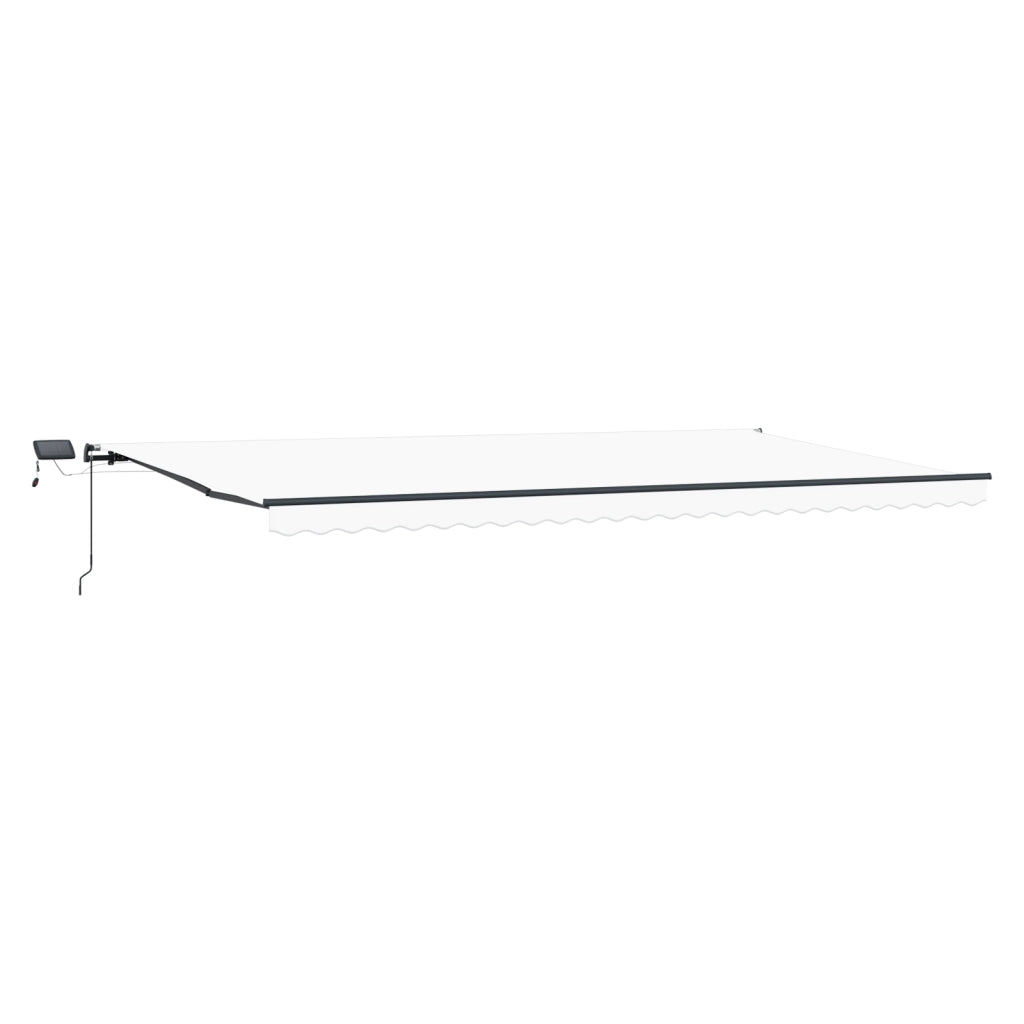 Tenda Retrattile Manuale  con LED Bianca 600x350 cm