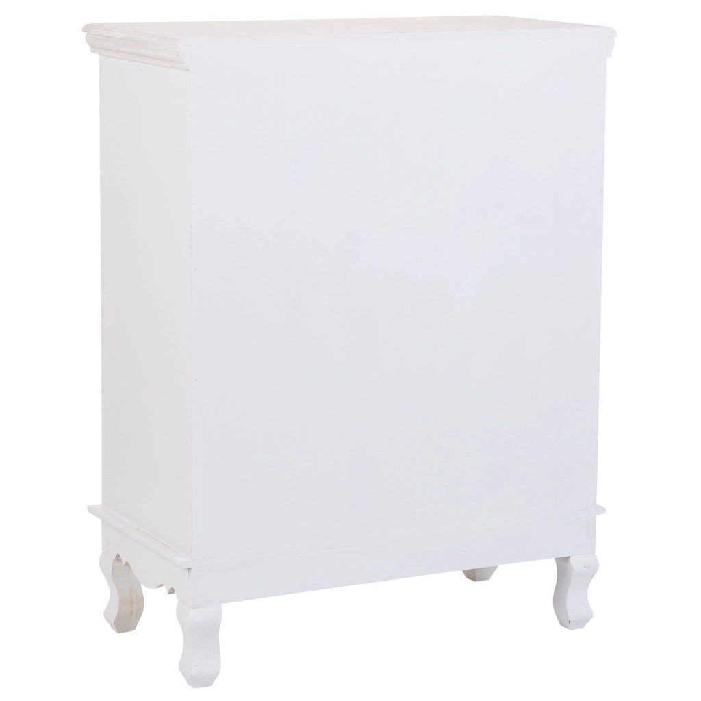 Mobile da ingresso in legno con 1 cassetto e 2 ante bianco 60x30x78