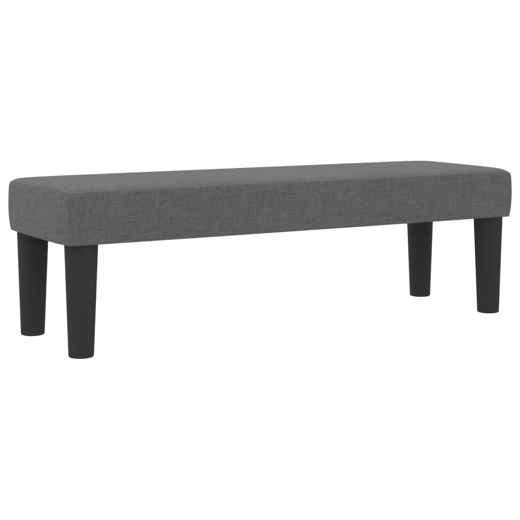 Letto Box Spring e Materasso & Panca Grigio Scuro 180x200 cm Tessuto